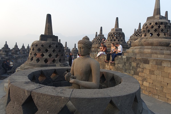 Buddha in Borobudur, Indonesia