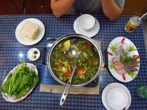 Seafood hotpot on Cat Ba Island