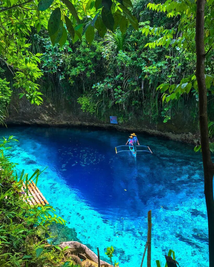 The 80-foot deep Hinatuan Enchanted River flows through part of Mindanao.